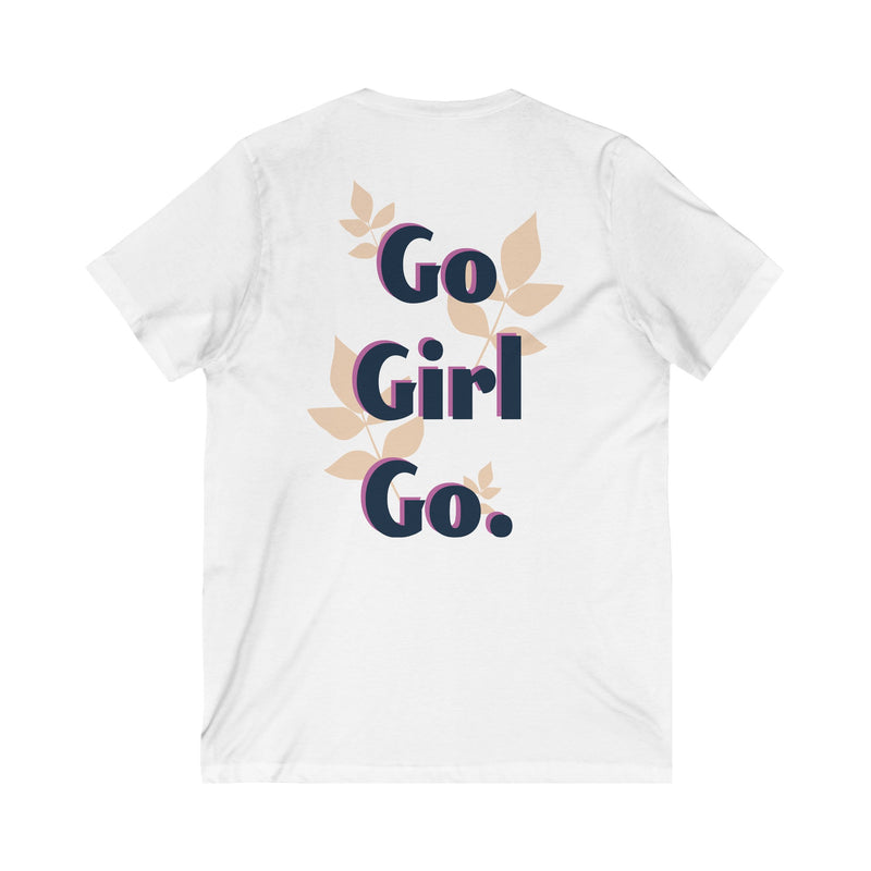 Unisex Jersey Short Sleeve V-Neck Tee