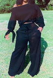 Wide Leg Pant Set