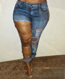 Chain Reveal Distressed Jean