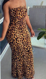 Laced-up Leopard Print Dress